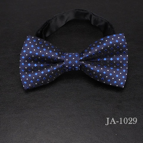 luxur bow tie men Jacquard Woven 100% Silk Solid Polka Dots Stripe Yellow Navy Blue red wedding gift butterfly black Boys bowtie