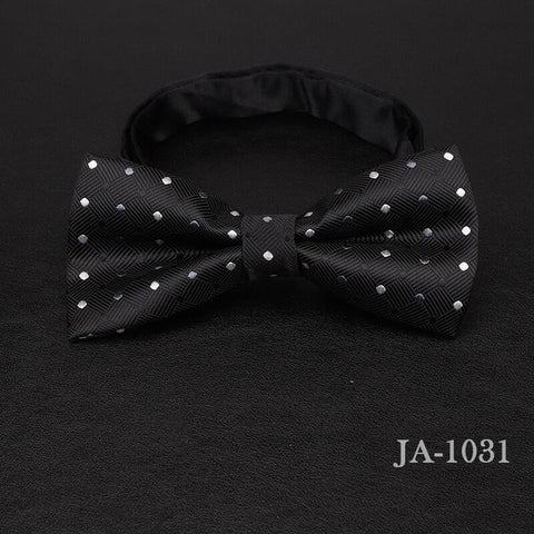 luxur bow tie men Jacquard Woven 100% Silk Solid Polka Dots Stripe Yellow Navy Blue red wedding gift butterfly black Boys bowtie