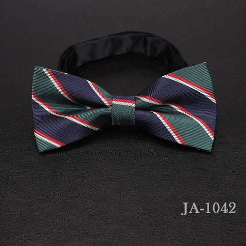 luxur bow tie men Jacquard Woven 100% Silk Solid Polka Dots Stripe Yellow Navy Blue red wedding gift butterfly black Boys bowtie