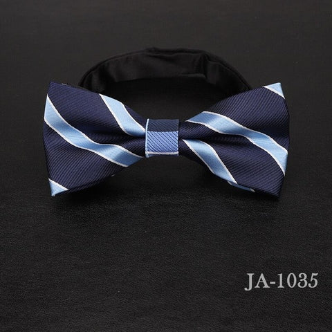 luxur bow tie men Jacquard Woven 100% Silk Solid Polka Dots Stripe Yellow Navy Blue red wedding gift butterfly black Boys bowtie