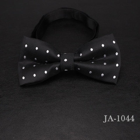 luxur bow tie men Jacquard Woven 100% Silk Solid Polka Dots Stripe Yellow Navy Blue red wedding gift butterfly black Boys bowtie