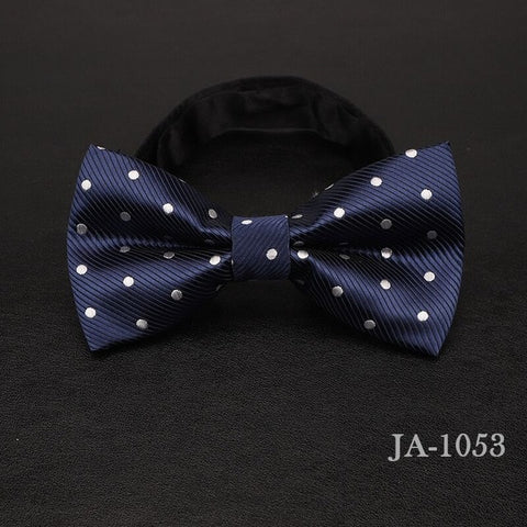 luxur bow tie men Jacquard Woven 100% Silk Solid Polka Dots Stripe Yellow Navy Blue red wedding gift butterfly black Boys bowtie