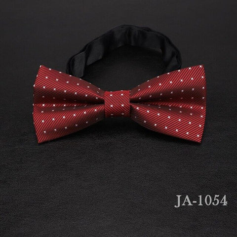 luxur bow tie men Jacquard Woven 100% Silk Solid Polka Dots Stripe Yellow Navy Blue red wedding gift butterfly black Boys bowtie