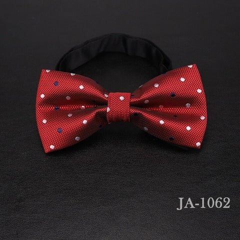 luxur bow tie men Jacquard Woven 100% Silk Solid Polka Dots Stripe Yellow Navy Blue red wedding gift butterfly black Boys bowtie