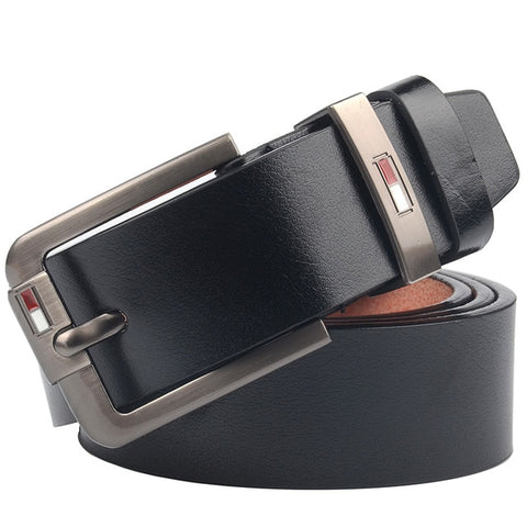 Fancy Jeans Retro Style Men's Belt Leather Belt Men High Quality Leather Male Strap Luxury Pin Buckle Cintos Masculinos