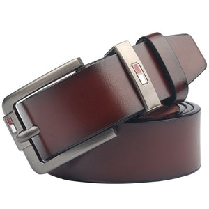 Fancy Jeans Retro Style Men's Belt Leather Belt Men High Quality Leather Male Strap Luxury Pin Buckle Cintos Masculinos