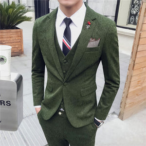 Solid Color Men Long-sleeved Suit Jacket Size S M L XL 2XL 3XL Fashion Commerce Casual  Banquet Wedding Men's Coat