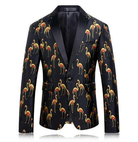 BATMO 2019 New arrival printed Men's black  Blazer Casual Blazer For Men Blazer Nightclubs suit Men S,M,L,XL,XXL,3XL,4XL