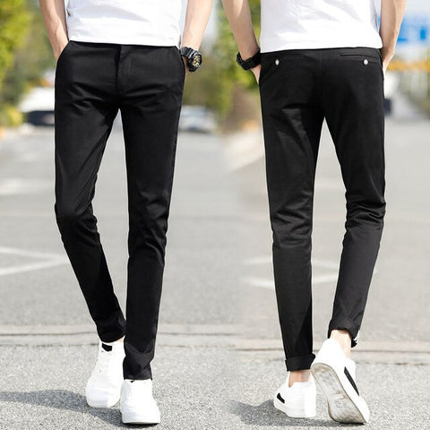 Nine points of pants men's resilience, nine points of students Korean version trend young boys' casual pants in summe