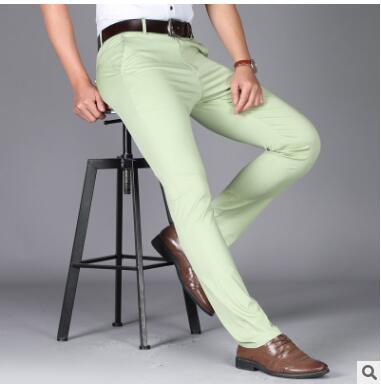 GG22 2018 new summer men's casual pants Korean version of the fashion stretch cotton slim straight men's thin trousers free