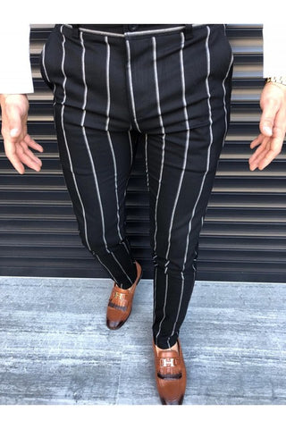 2019 Fashion Clothing Suit Many Occasion Men's Pant Summer Slim Comfortable Striped Plaid Business Pants Black White Pants