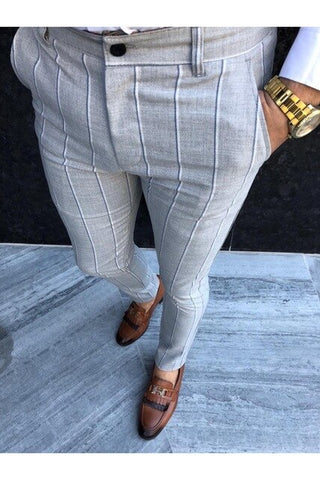 2019 Fashion Clothing Suit Many Occasion Men's Pant Summer Slim Comfortable Striped Plaid Business Pants Black White Pants