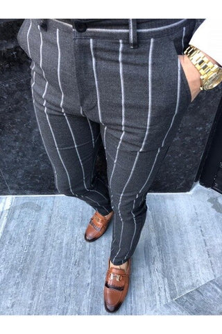 2019 Fashion Clothing Suit Many Occasion Men's Pant Summer Slim Comfortable Striped Plaid Business Pants Black White Pants