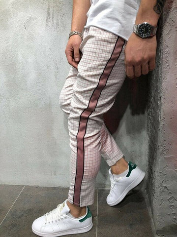 2019 Fashion Clothing Suit Many Occasion Men's Pant Summer Slim Comfortable Striped Plaid Business Pants Black White Pants