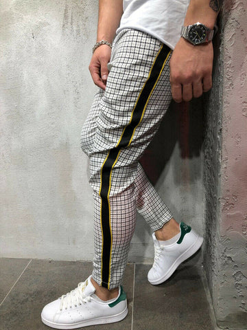 2019 Fashion Clothing Suit Many Occasion Men's Pant Summer Slim Comfortable Striped Plaid Business Pants Black White Pants