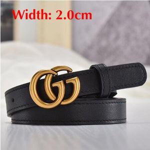 Luxury  Double G Designer Brand Belts GG Buckle Belt Brass  Real Genuine Leather Men Women Belt High Quality