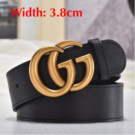 Luxury  Double G Designer Brand Belts GG Buckle Belt Brass  Real Genuine Leather Men Women Belt High Quality