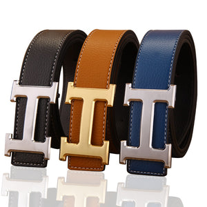 Brand H Belt Luxury Designer High Quality Classic H Buckle Real Genuine Leather Men Women Belt