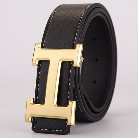 Brand H Belt Luxury Designer High Quality Classic H Buckle Real Genuine Leather Men Women Belt