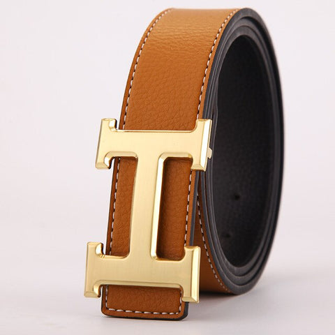 Brand H Belt Luxury Designer High Quality Classic H Buckle Real Genuine Leather Men Women Belt