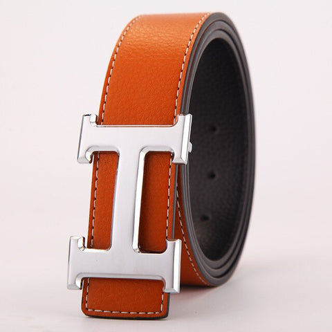 Brand H Belt Luxury Designer High Quality Classic H Buckle Real Genuine Leather Men Women Belt