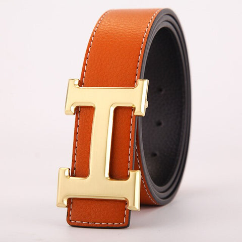 Brand H Belt Luxury Designer High Quality Classic H Buckle Real Genuine Leather Men Women Belt