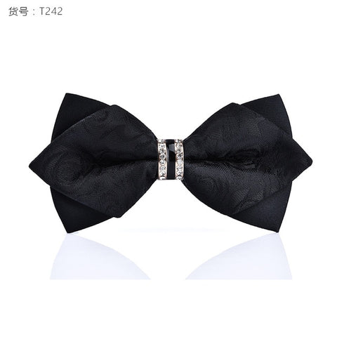 1Piece Bling Crystal Metal Decoration Sharp Corners Bow Tie Butterfly Knot Men's Accessories Wedding Party Banquet Club Business