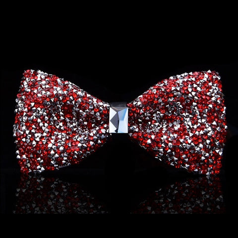 New bow tie crystal bling butterfly knot  for men wedding banquet feast club party bridegroom shinning