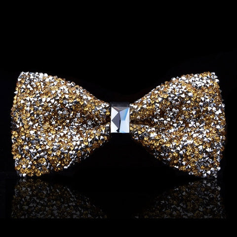 New bow tie crystal bling butterfly knot  for men wedding banquet feast club party bridegroom shinning