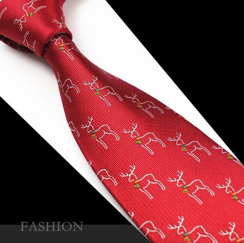 RBOCOTT Red Christmas Tie 7cm Snowman Ties For Christmas Day Men's Blue & Green Christmas Tree Necktie Santa Claus Neck Tie Slim