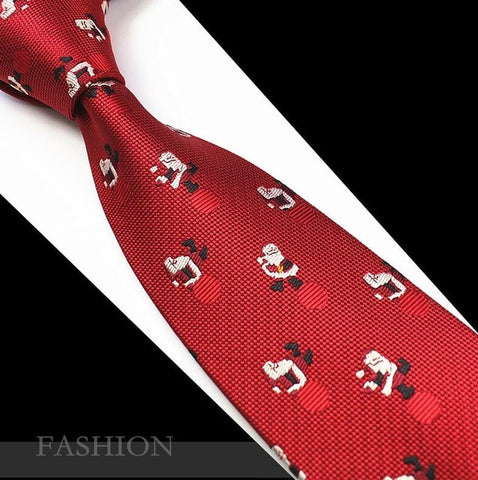 RBOCOTT Red Christmas Tie 7cm Snowman Ties For Christmas Day Men's Blue & Green Christmas Tree Necktie Santa Claus Neck Tie Slim