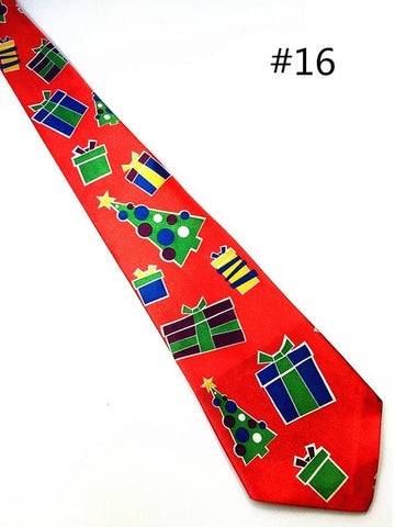 GUSLESON 2017 New Design Christmas Tie 9.5cm Style Men's Fashion Neckties Helloween Festival Tie Soft Designer Character Necktie