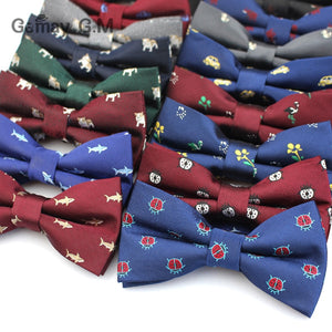 Formal Business Suit Bow Ties For Men Polyester Animal Cravats Fashion Adjustable Bowtie for Wedding Party Groom Butterfly