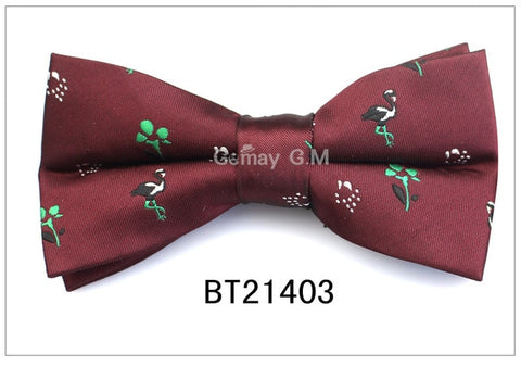 Formal Business Suit Bow Ties For Men Polyester Animal Cravats Fashion Adjustable Bowtie for Wedding Party Groom Butterfly