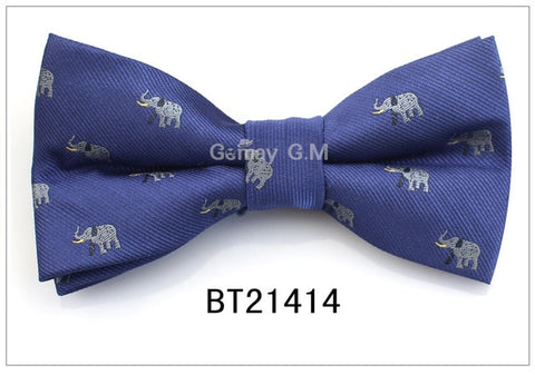 Formal Business Suit Bow Ties For Men Polyester Animal Cravats Fashion Adjustable Bowtie for Wedding Party Groom Butterfly