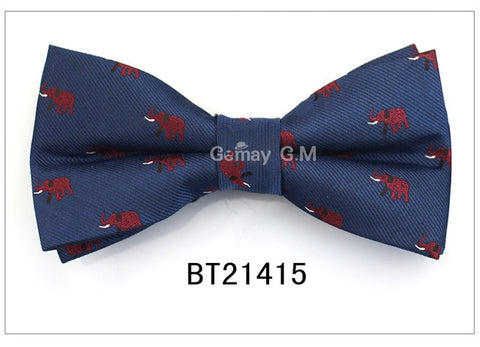 Formal Business Suit Bow Ties For Men Polyester Animal Cravats Fashion Adjustable Bowtie for Wedding Party Groom Butterfly