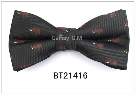 Formal Business Suit Bow Ties For Men Polyester Animal Cravats Fashion Adjustable Bowtie for Wedding Party Groom Butterfly