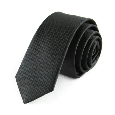 Factory Exclusive 59"  Long Mens Skinny Ties Black Polyester Silk Plaids Stripes Dots Jacquard Narrow 5cm Necktie Neck tie Party