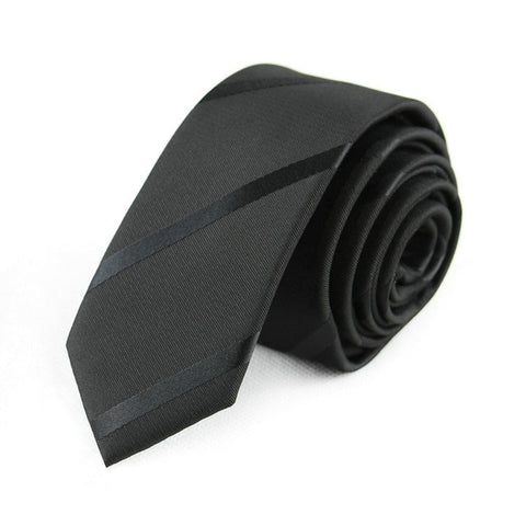 Factory Exclusive 59"  Long Mens Skinny Ties Black Polyester Silk Plaids Stripes Dots Jacquard Narrow 5cm Necktie Neck tie Party