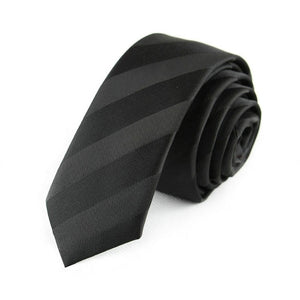 Factory Exclusive 59"  Long Mens Skinny Ties Black Polyester Silk Plaids Stripes Dots Jacquard Narrow 5cm Necktie Neck tie Party