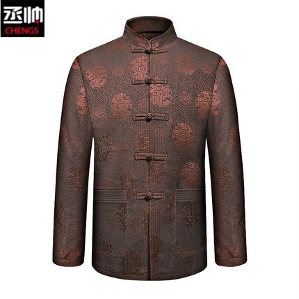 Tang suit men 's chinese style men' s clothing big size men 's printing suits jackets stand collar chinese tunic suit casual