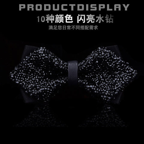 New bow tie crystal bling butterfly knot  for men wedding banquet feast club party bridegroom shinning