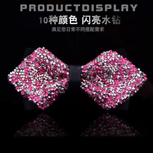 New bow tie crystal bling butterfly knot  for men wedding banquet feast club party bridegroom shinning