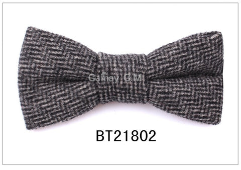 New Wool Bow Ties For Men Cravats Fashion Adjustable Woolen Bowtie for Wedding Party Groom Butterfly Adult Plaid Bowties