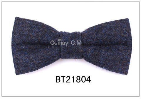 New Wool Bow Ties For Men Cravats Fashion Adjustable Woolen Bowtie for Wedding Party Groom Butterfly Adult Plaid Bowties