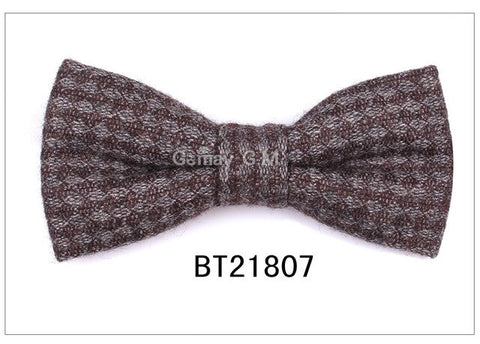 New Wool Bow Ties For Men Cravats Fashion Adjustable Woolen Bowtie for Wedding Party Groom Butterfly Adult Plaid Bowties