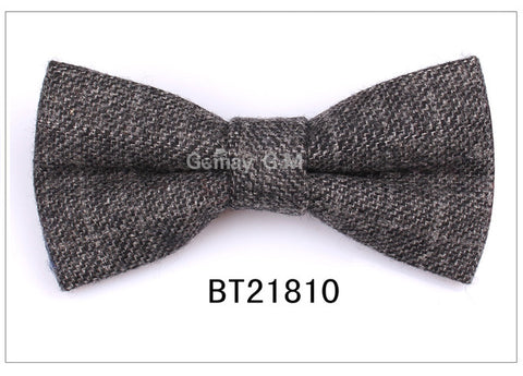 New Wool Bow Ties For Men Cravats Fashion Adjustable Woolen Bowtie for Wedding Party Groom Butterfly Adult Plaid Bowties