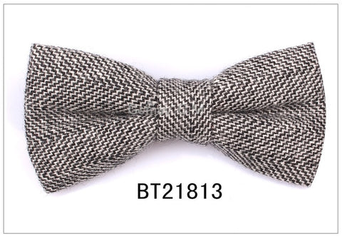 New Wool Bow Ties For Men Cravats Fashion Adjustable Woolen Bowtie for Wedding Party Groom Butterfly Adult Plaid Bowties