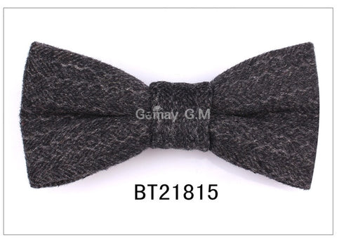 New Wool Bow Ties For Men Cravats Fashion Adjustable Woolen Bowtie for Wedding Party Groom Butterfly Adult Plaid Bowties