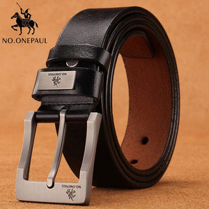 NO.ONEPAUL cow genuine leather luxury strap male belts for men new fashion classice vintage pin buckle men belt High Quality